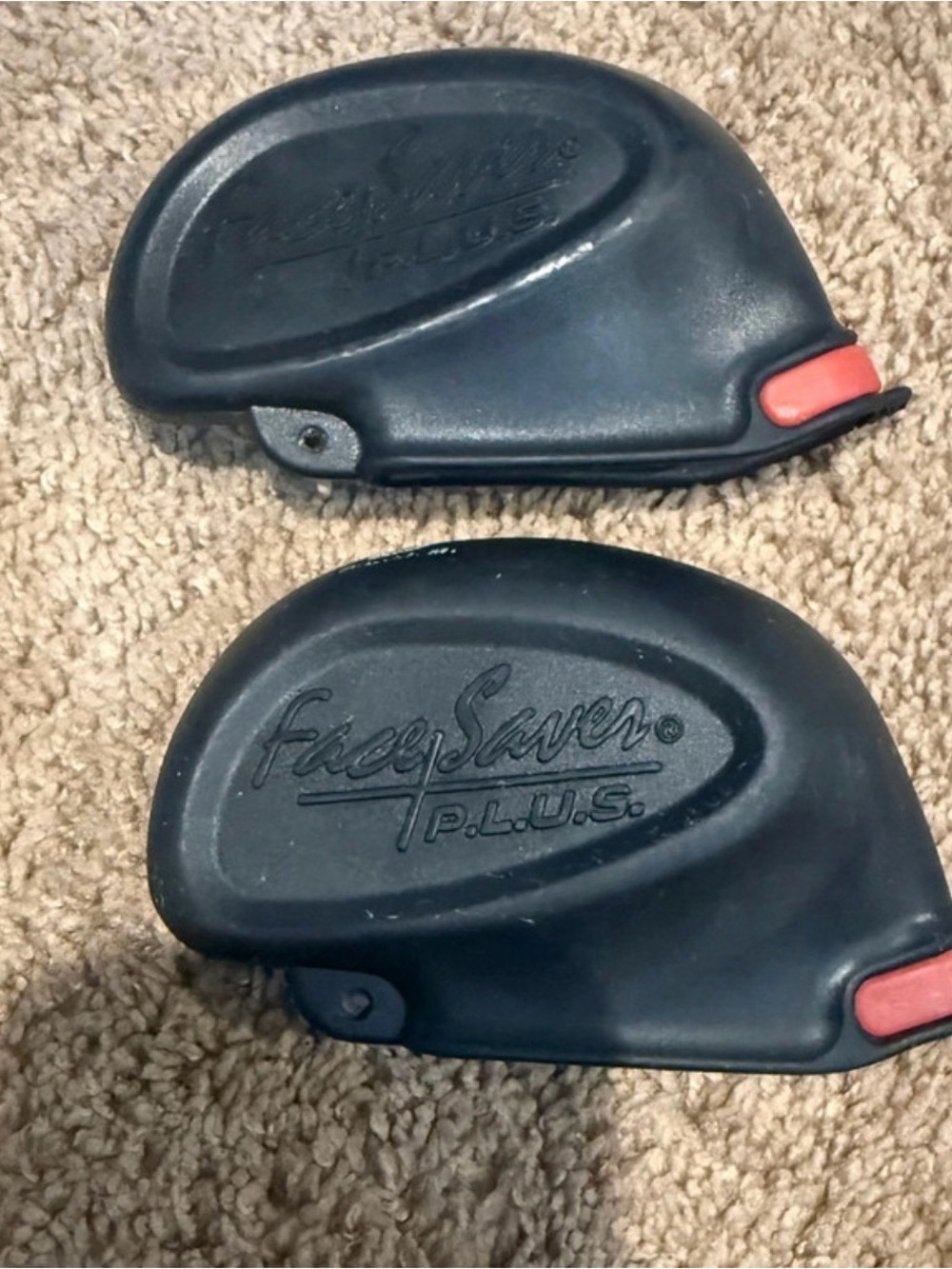 Face Saver rubber Plus iron head covers used to protect golf clubs Plus 5&6
